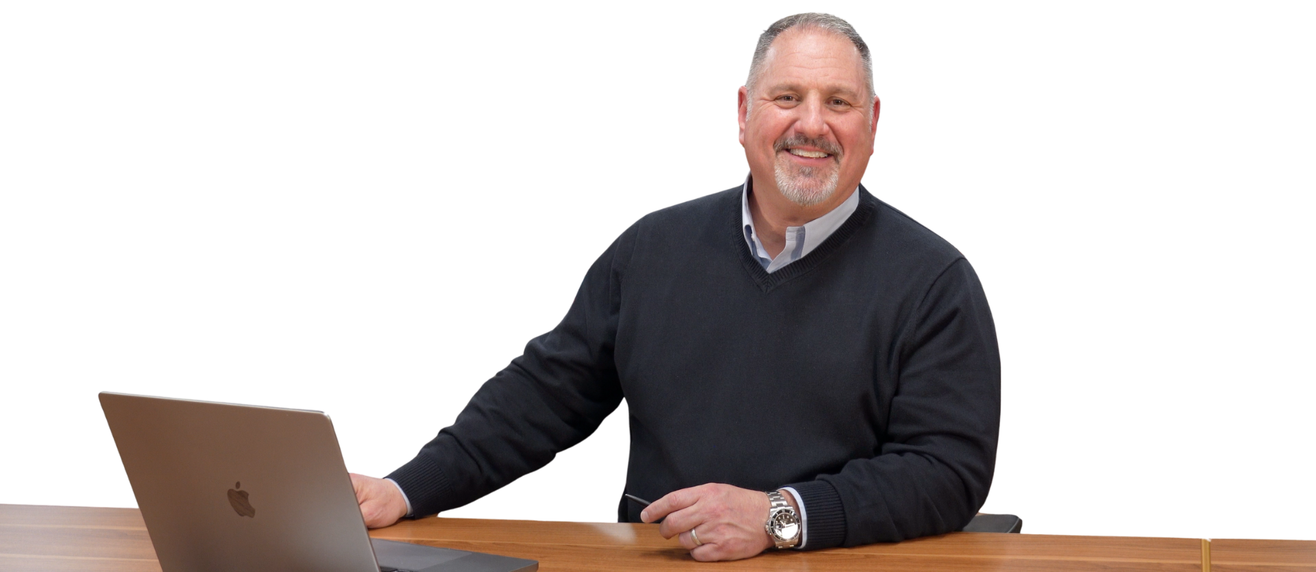 JD at desk