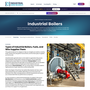 Industrial sector page preview