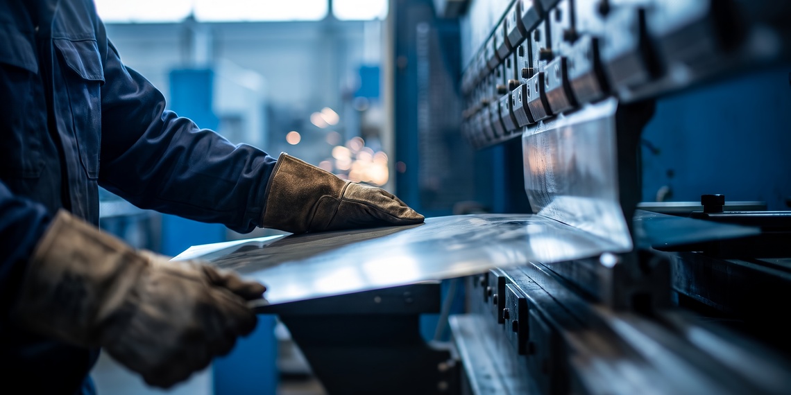 CNC press brake forming a precision sheet metal component