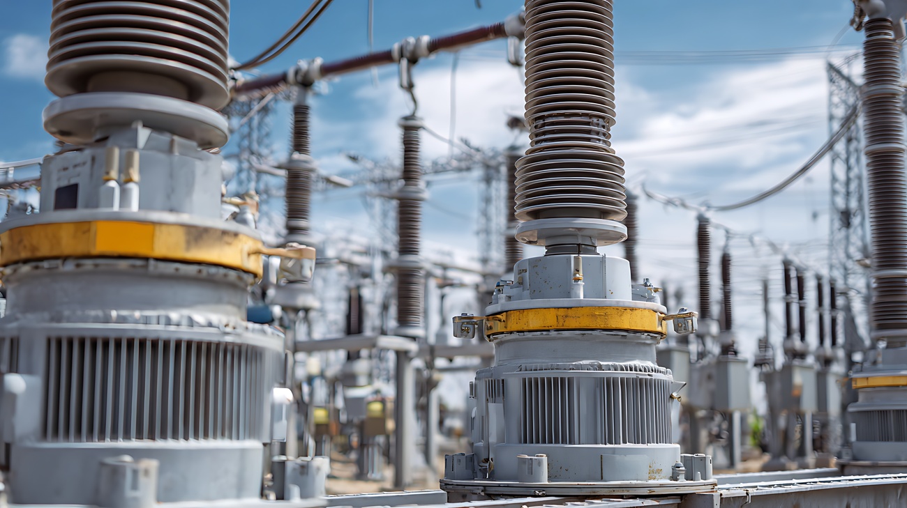 Transformer and switchgear forming part of an industrial power distribution system